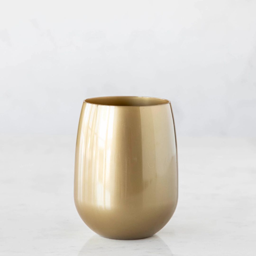 Hester & Cook Opaque Stemless Wine Symglass w/ Vinyl