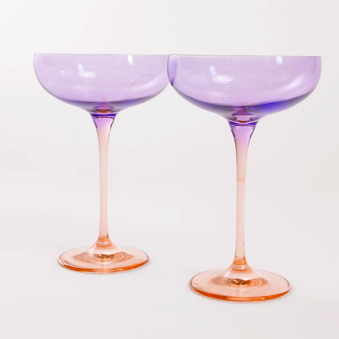 Estelle Colored Champagne Coupe Set of 2