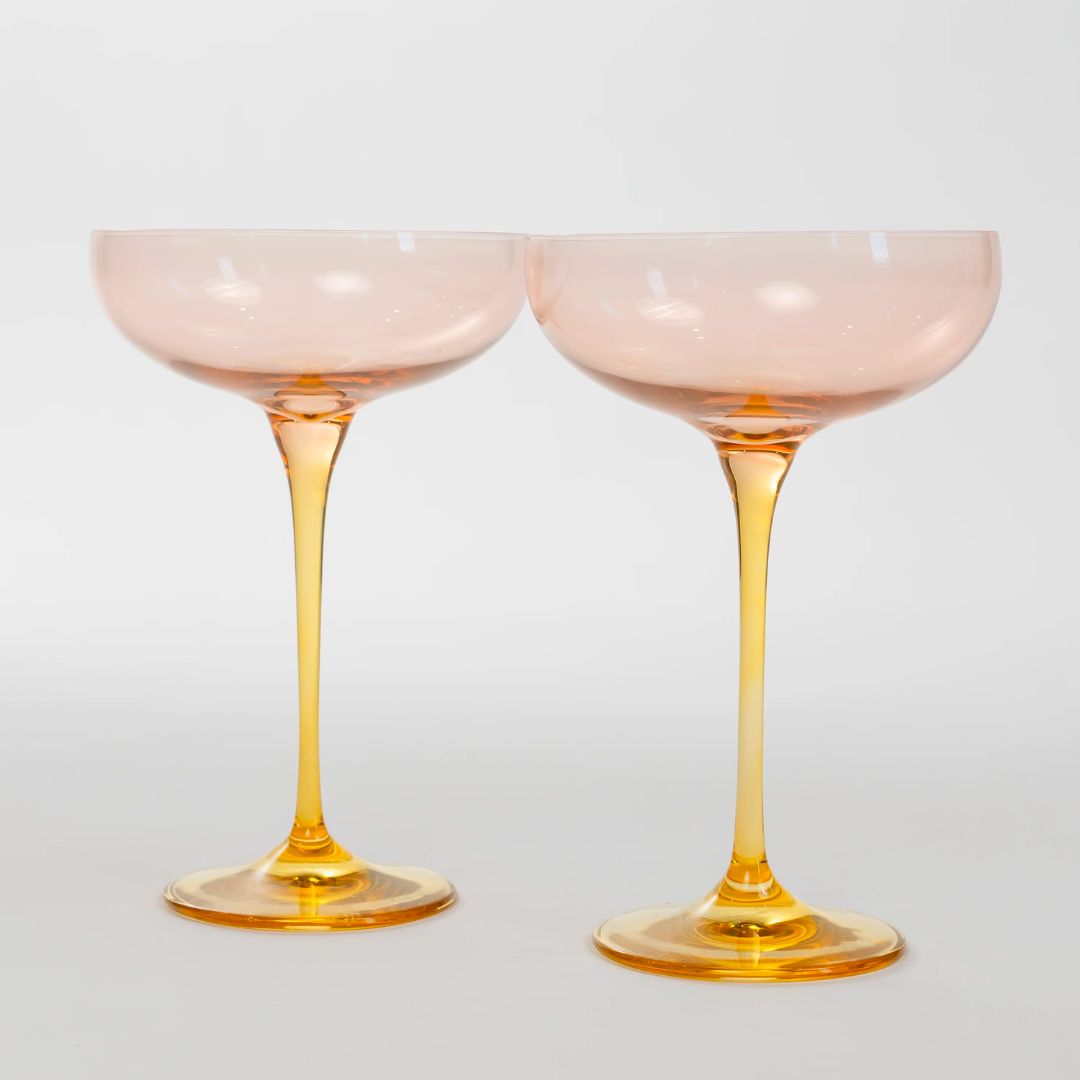Estelle Colored Champagne Coupe Set of 2