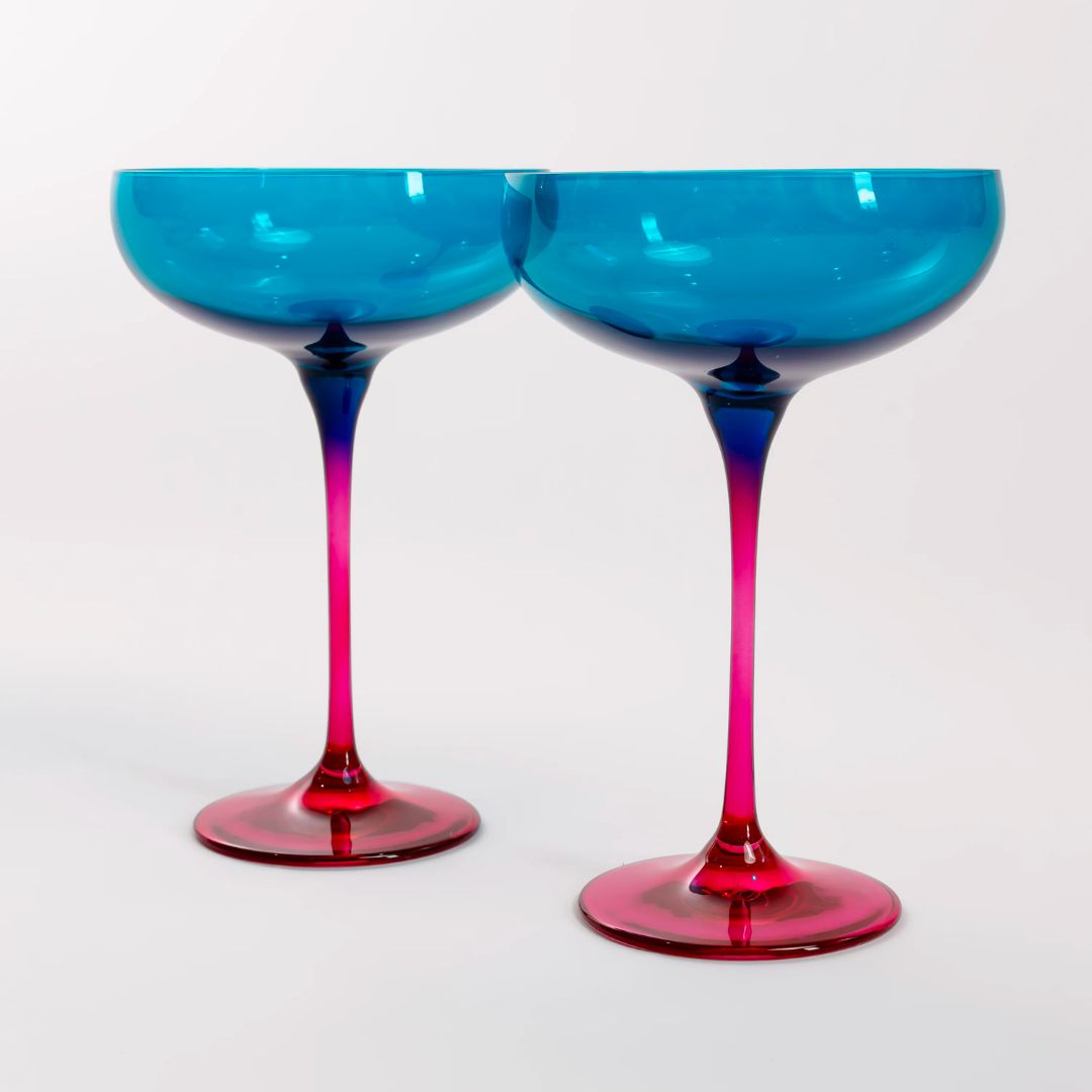 Estelle Colored Champagne Coupe Set of 2