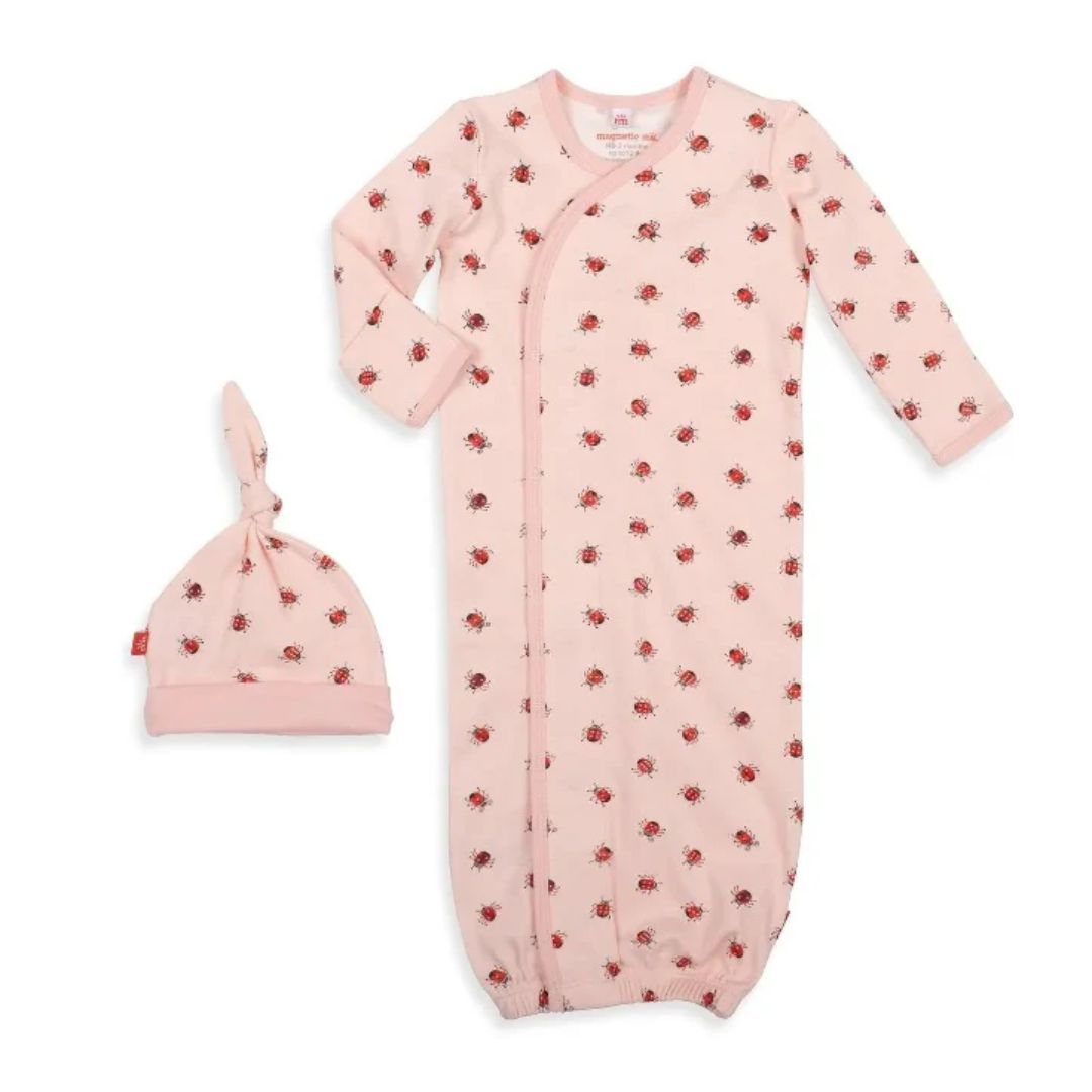 Magnetic Me Organic Cotton Magnetic Gown and Hat Set