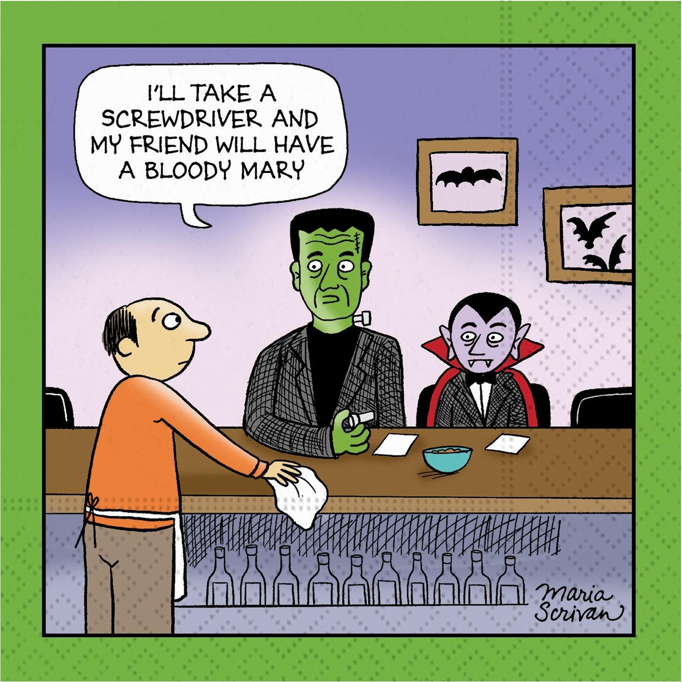 Design Beverage Halloween Napkin