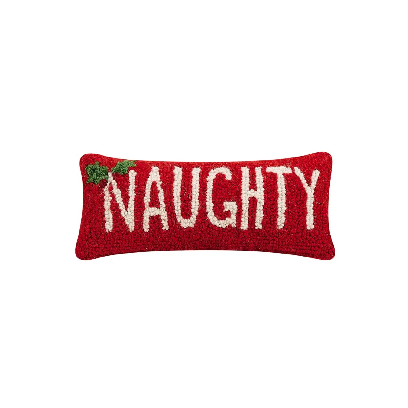 Naughty and Nice Hook Pillow