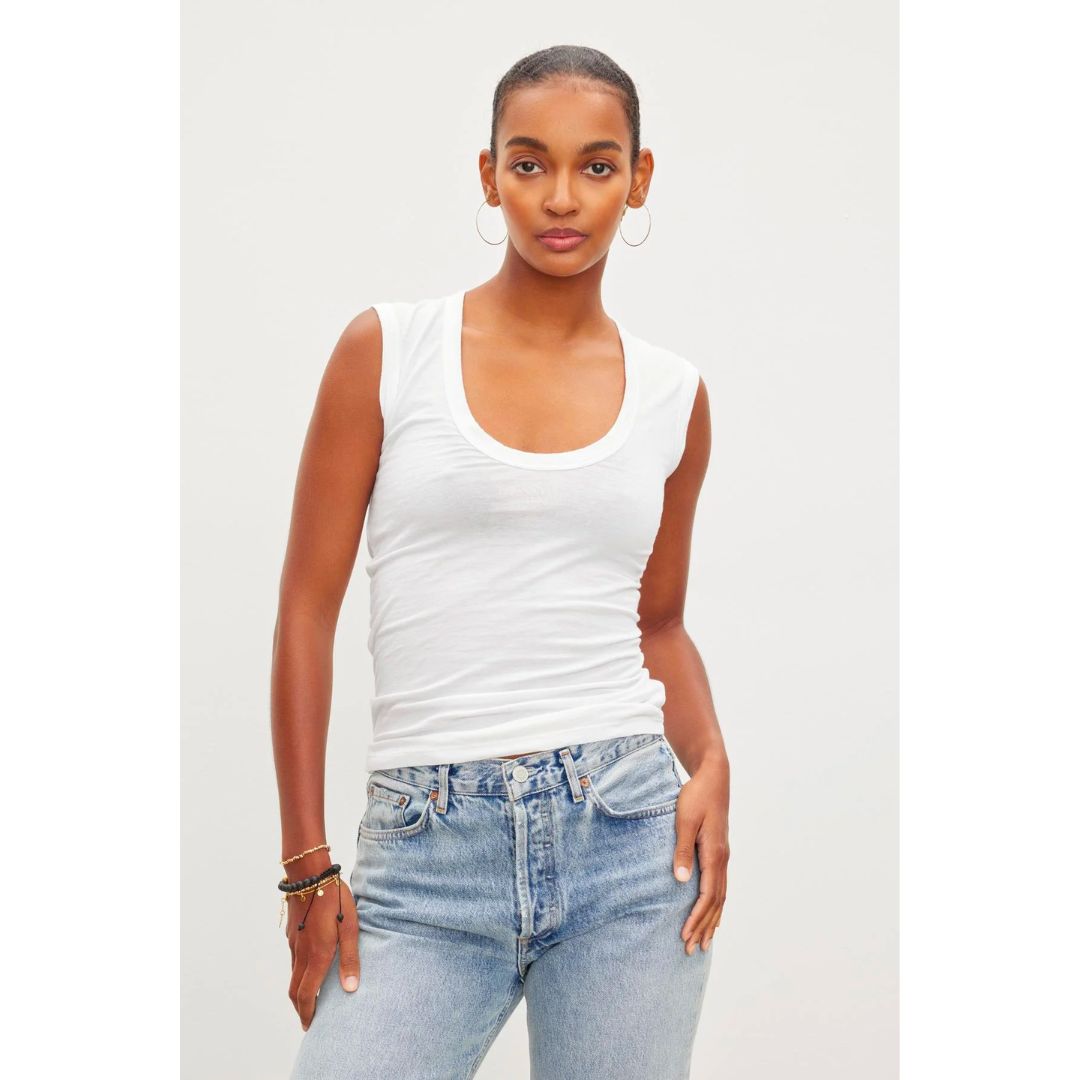 Velvet Estina Gauzy Whisper Fitted Tank Top