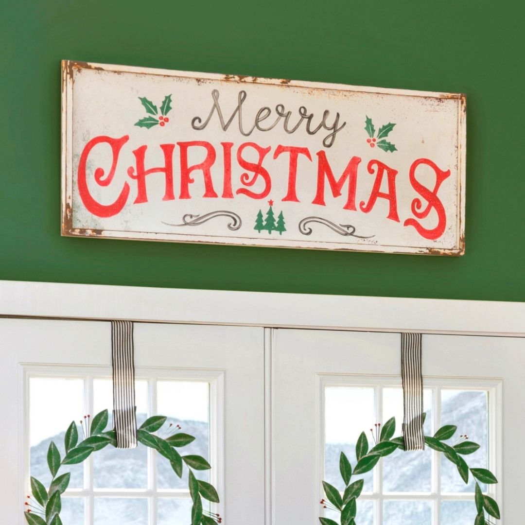 Merry Christmas Iron Plaque