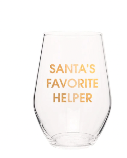 Chez Gagne Holiday Wine Glass