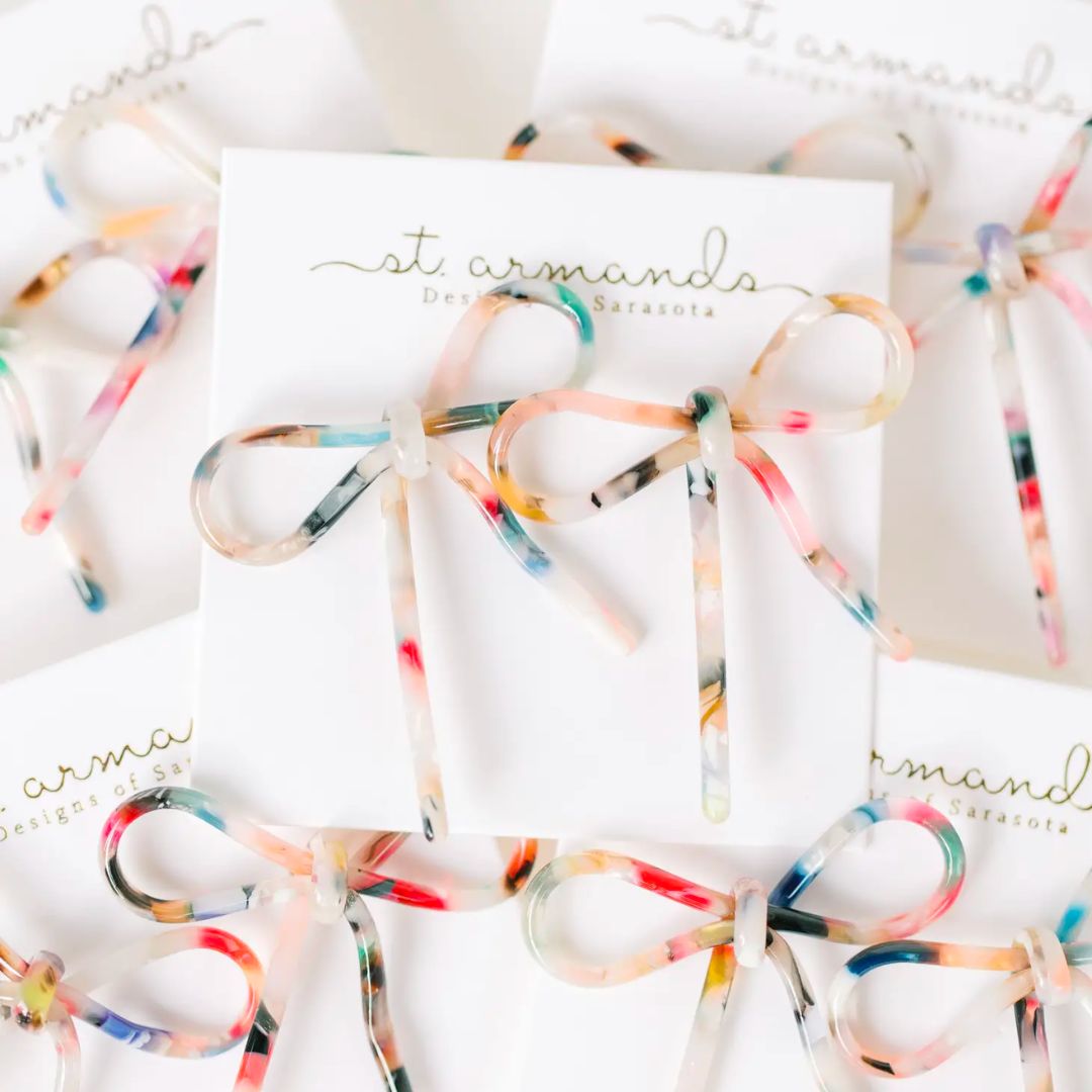 Tortoise Bow Earrings