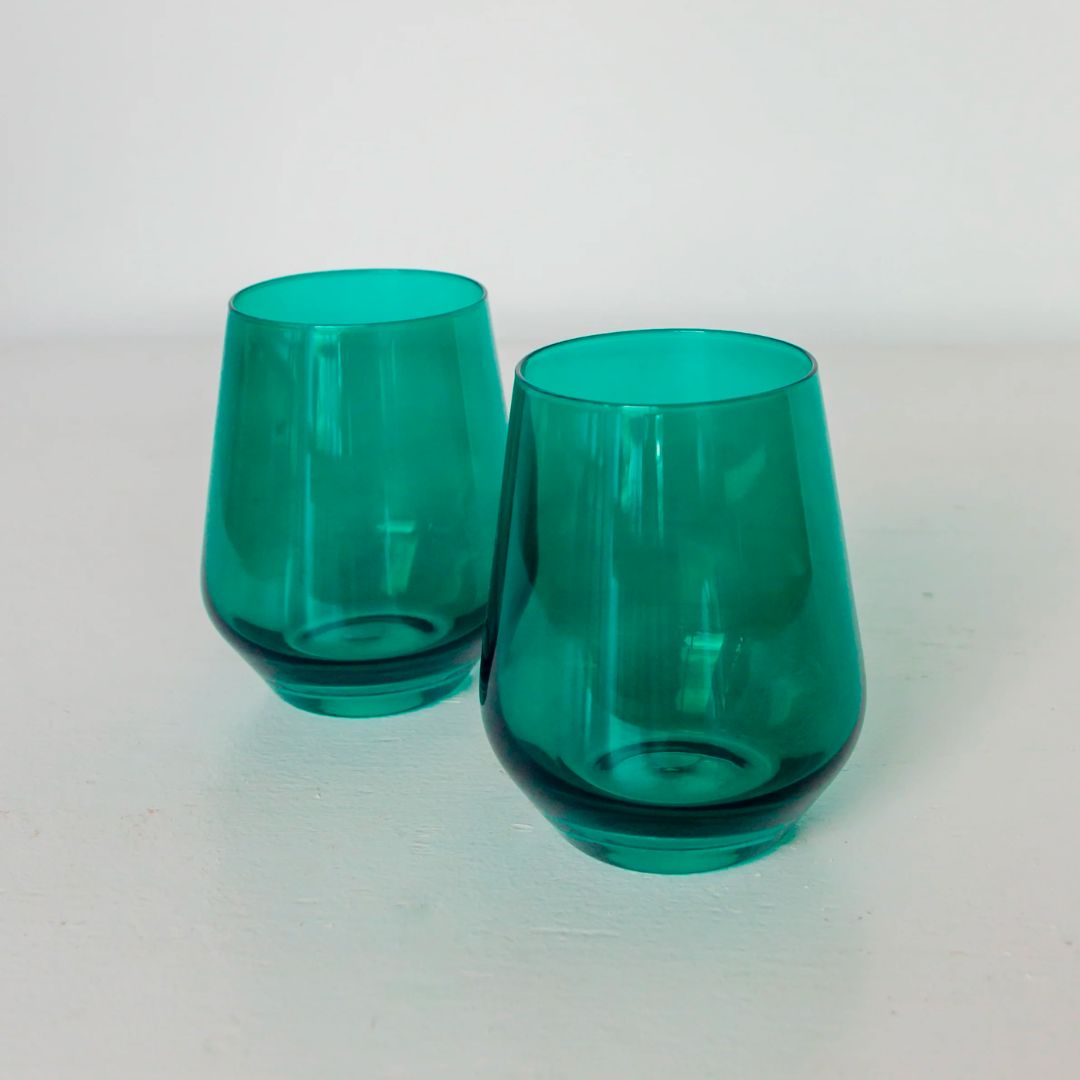 Estelle Colored Wine Stemless Set of 2