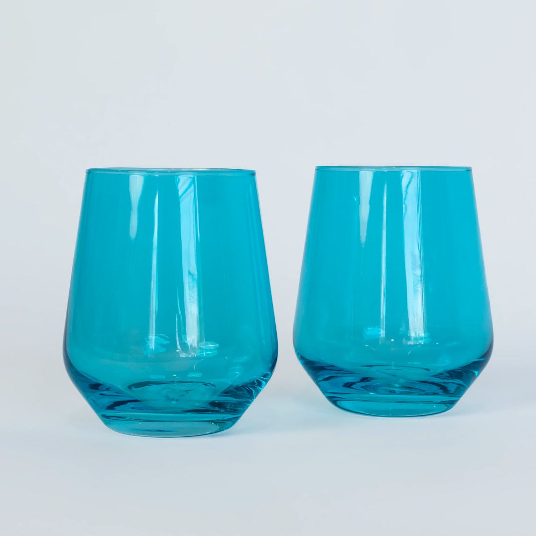 Estelle Colored Wine Stemless Set of 2