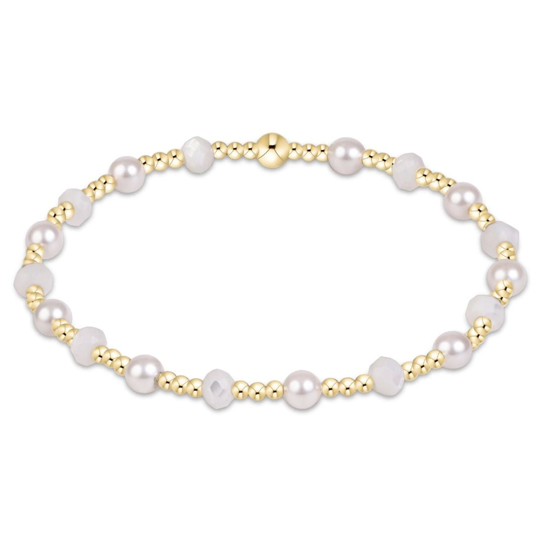 E Newton Sincerity Gemstone Pearl 4MM Bracelet