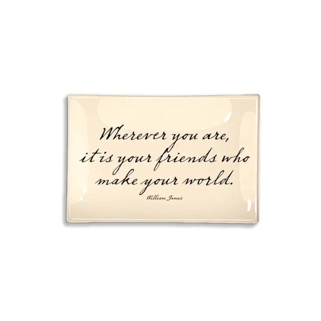 Decoupage Glass Tray 3.5"x5.5"