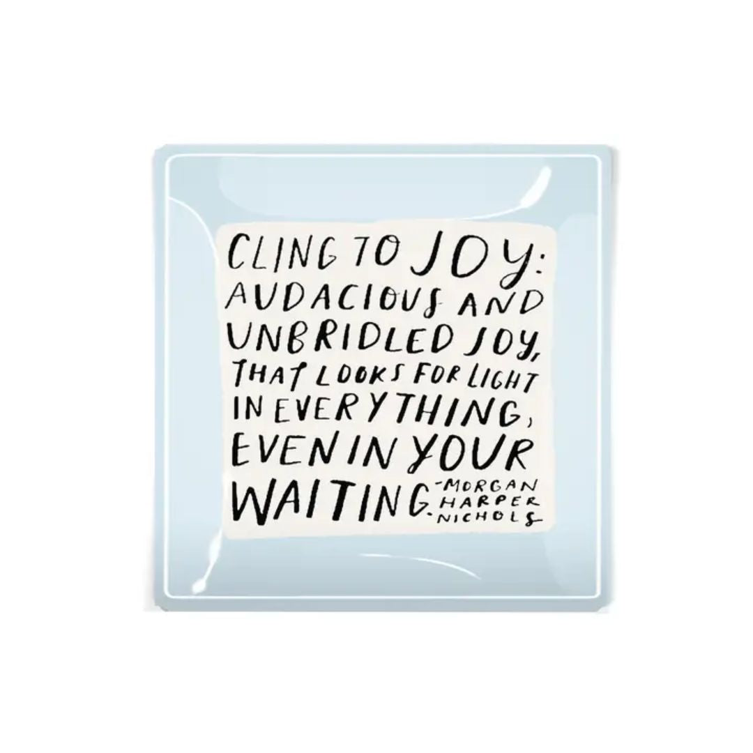 Decoupage Glass Tray 6"x6"