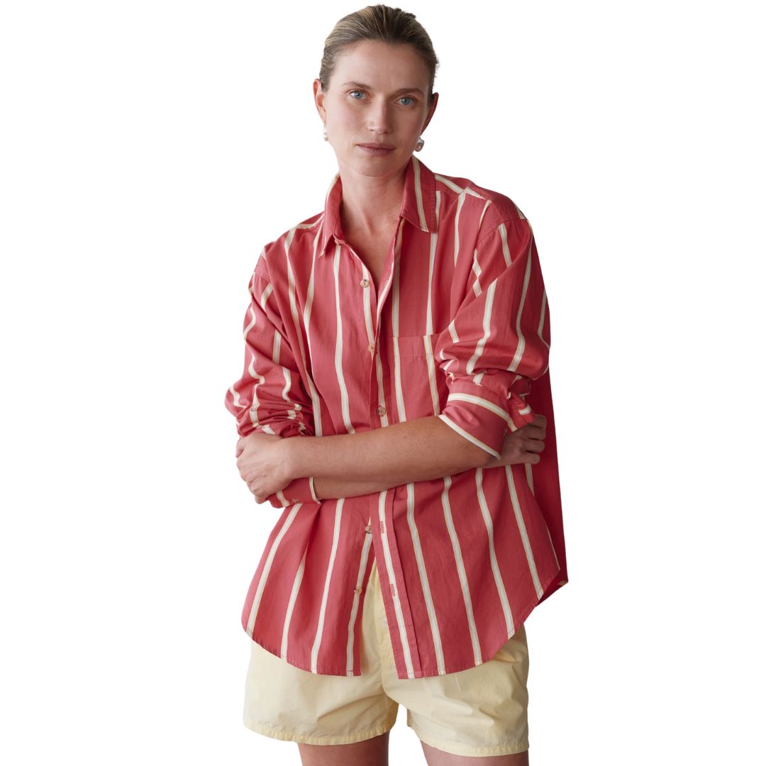 Donni Raspberry Stripe Pop Shirt