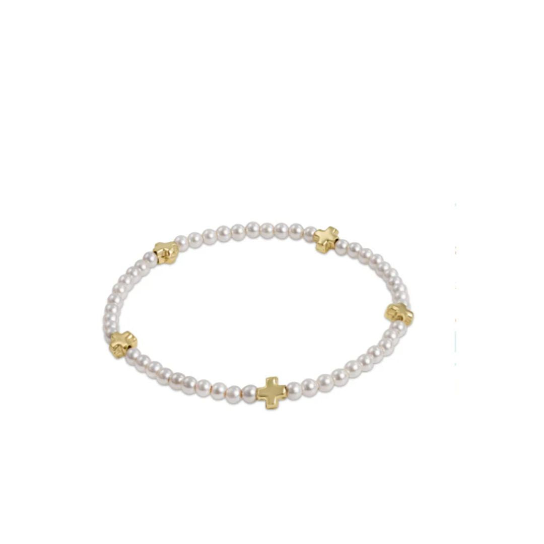 Signature Cross Pearl Bracelet