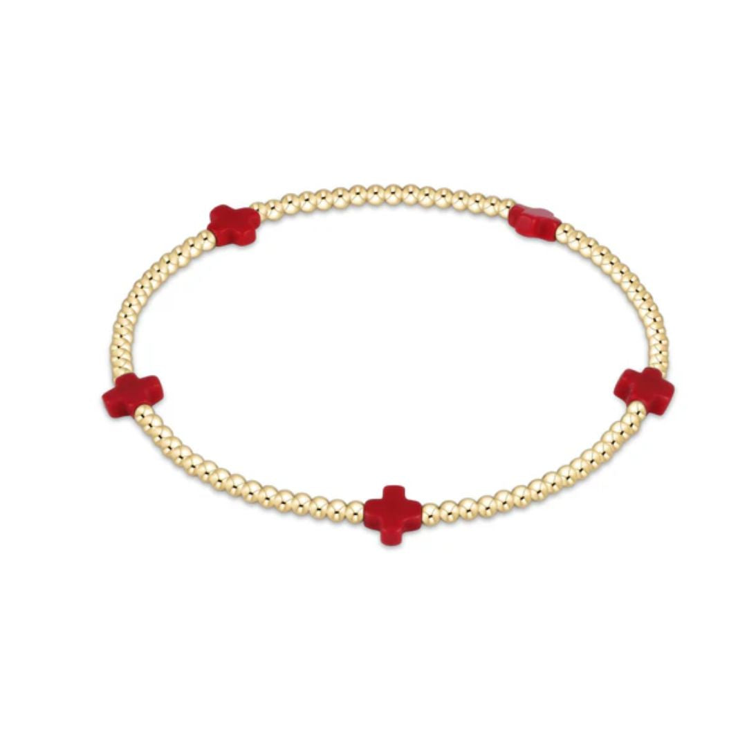 Signature Cross Small Gold Bracelet