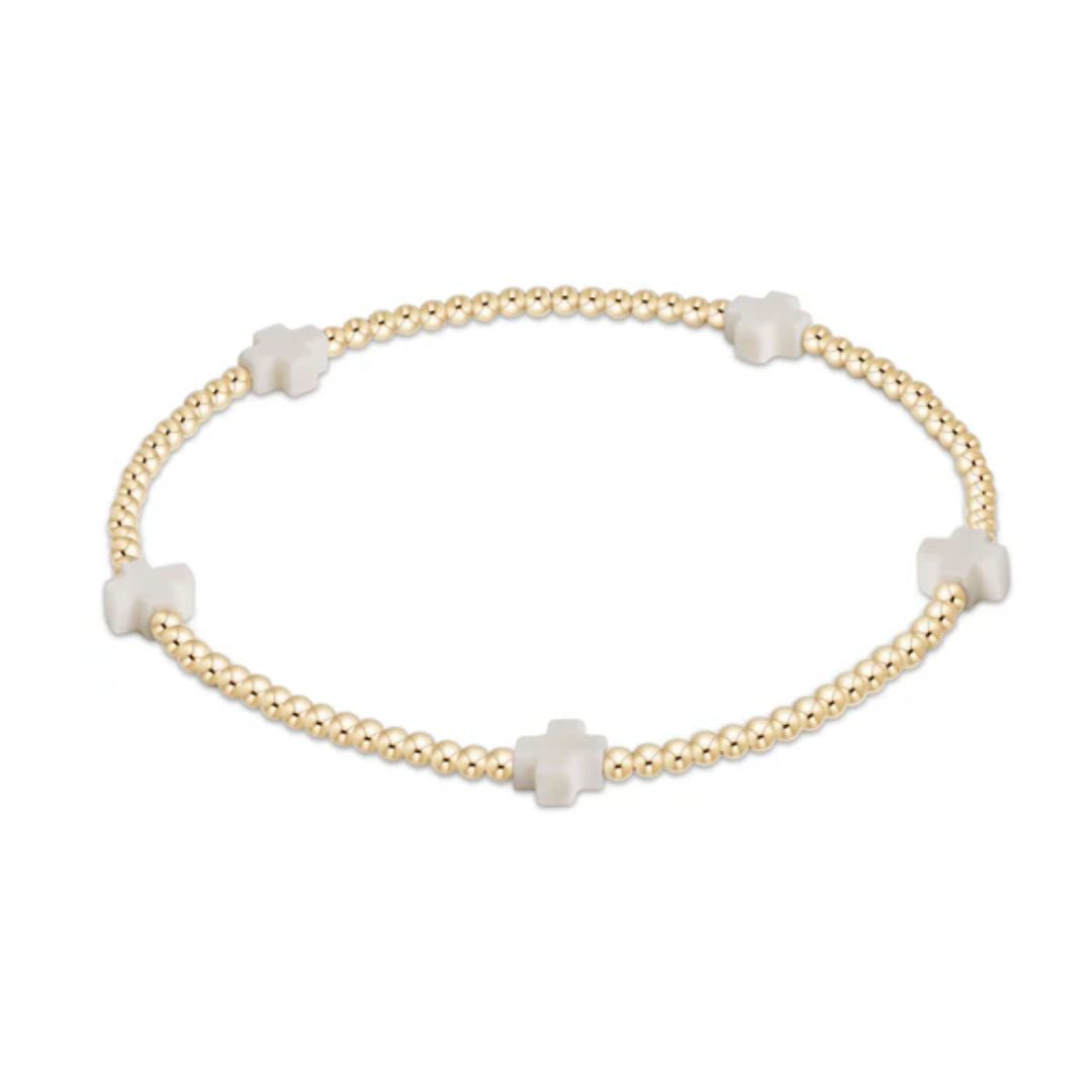 Signature Cross Small Gold Bracelet