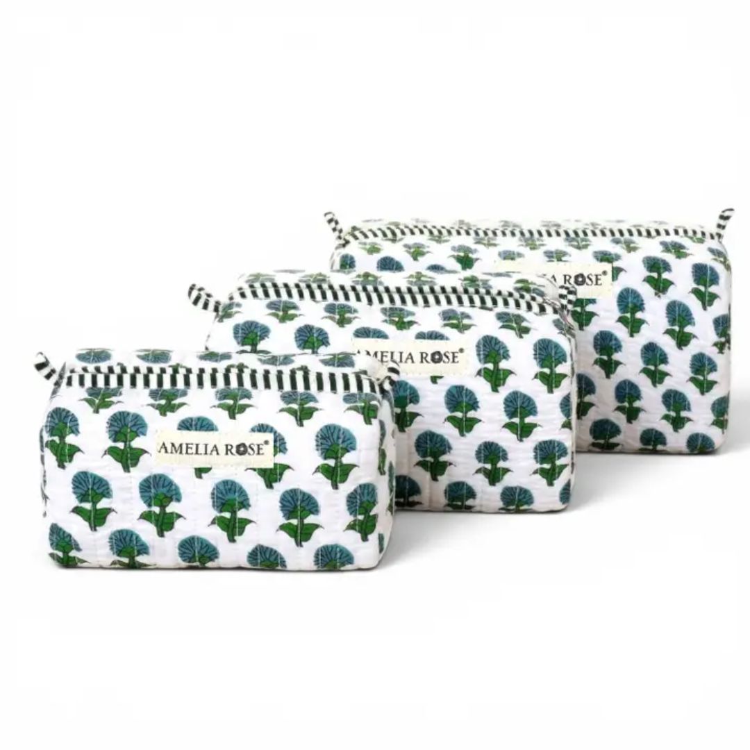 Hydrangea Cosmetic Pouches