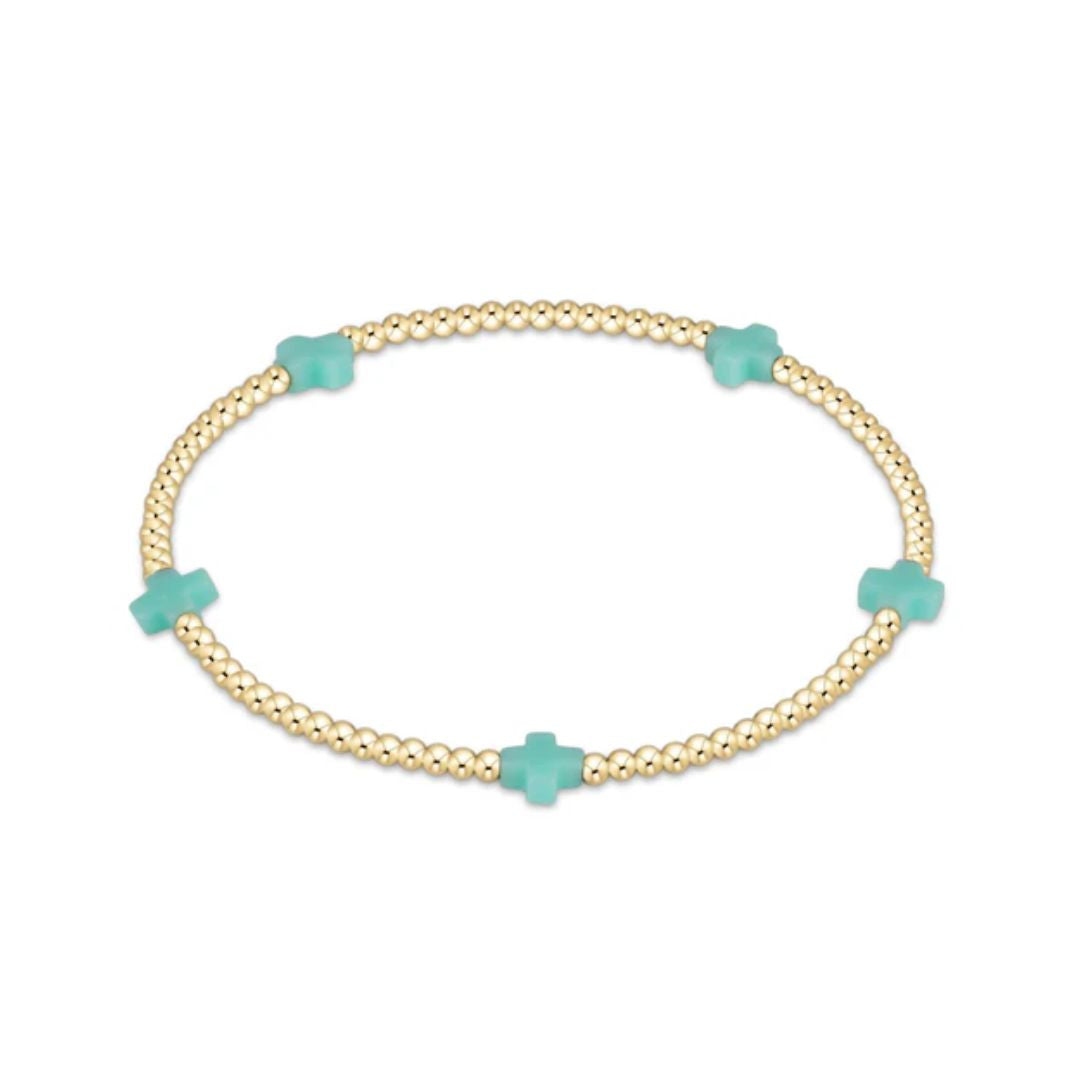 Signature Cross Small Gold Bracelet