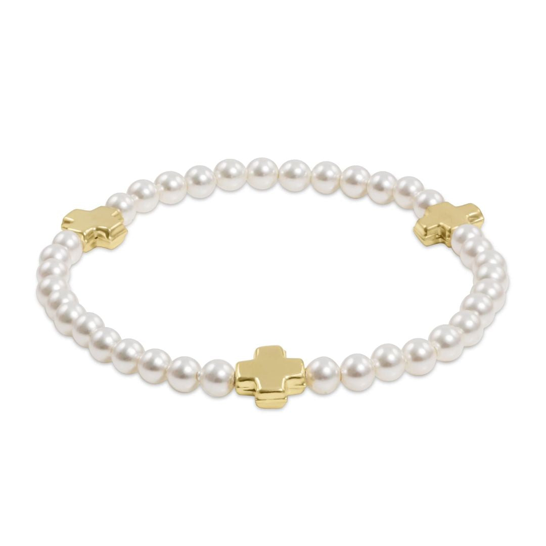 Signature Cross Pearl Bracelet
