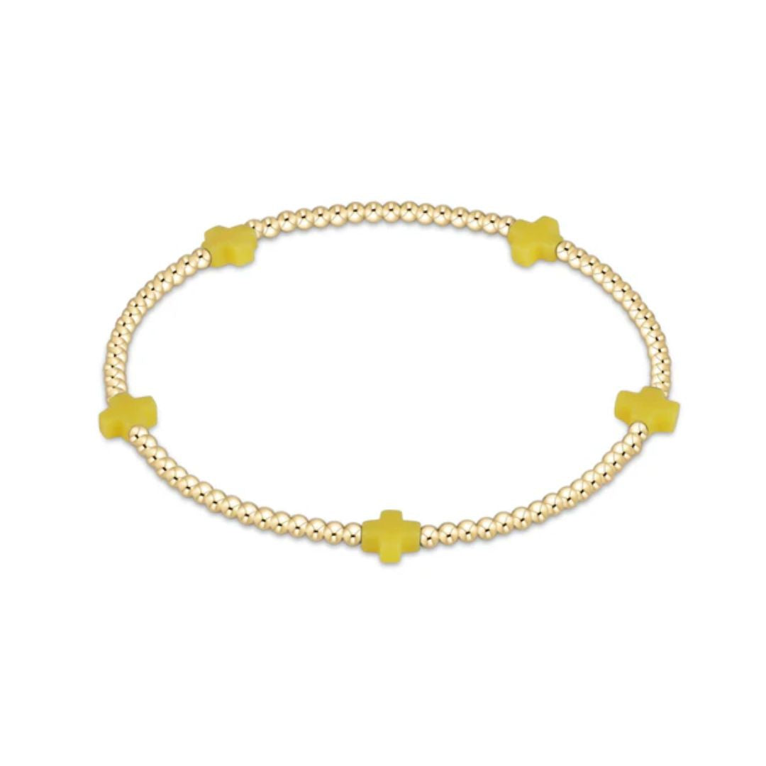 Signature Cross Small Gold Bracelet
