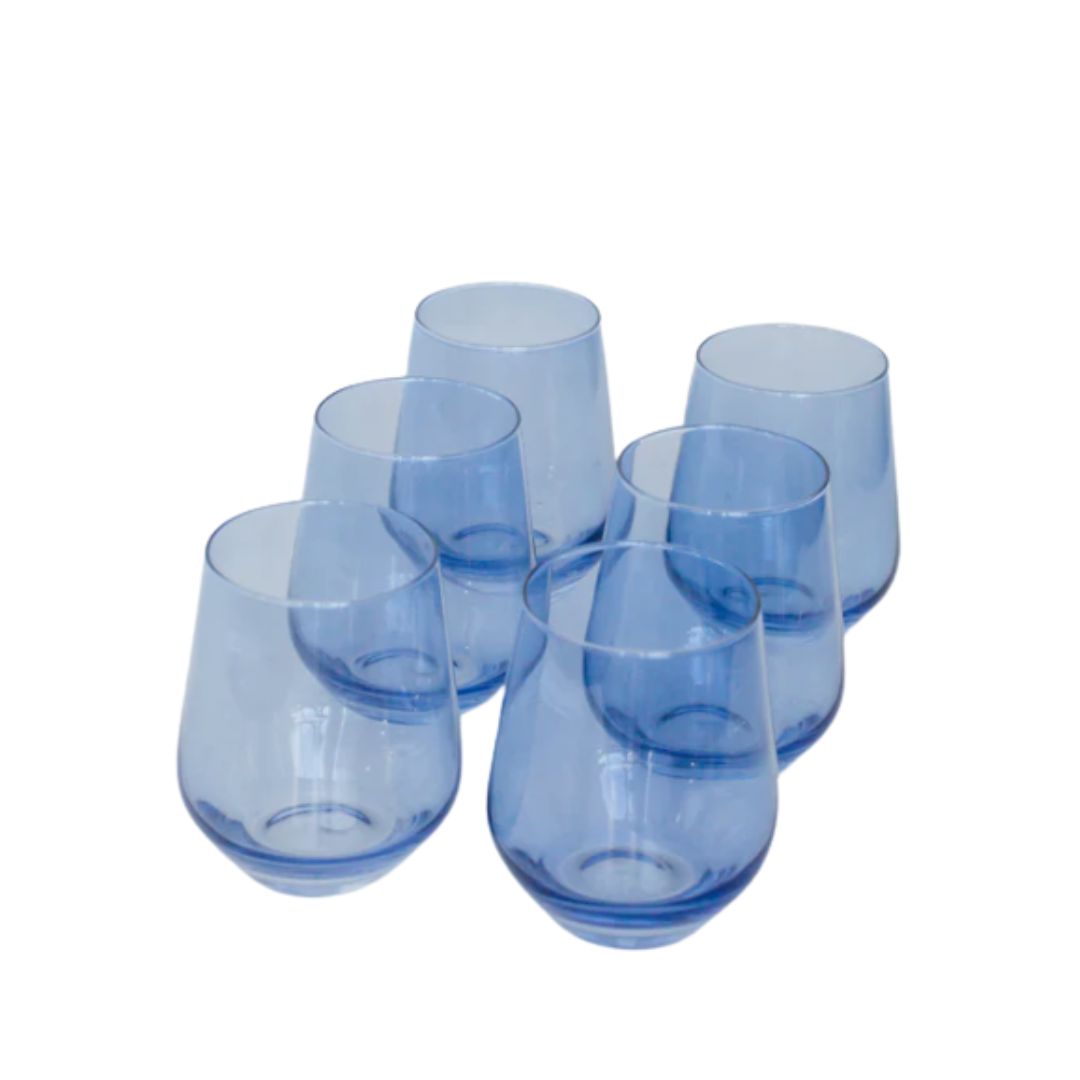 Estelle Colored Wine Stemless Set of 6
