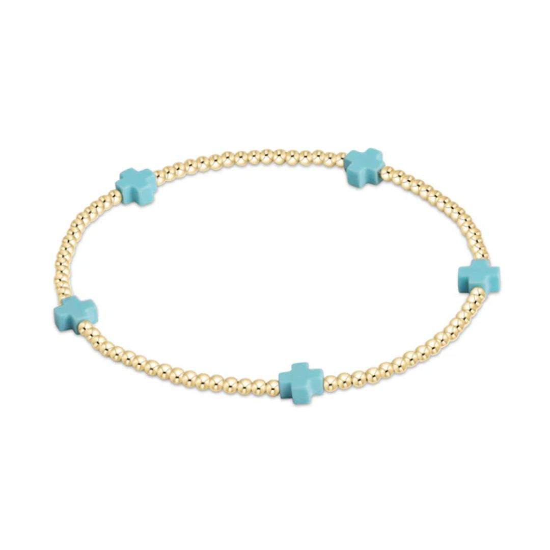 Signature Cross Small Gold Bracelet
