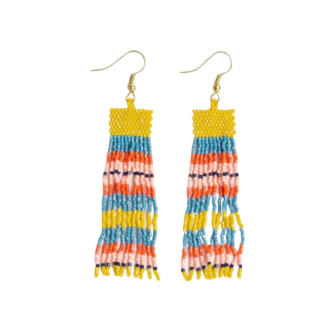 Billie Beaded Fringe Earrings