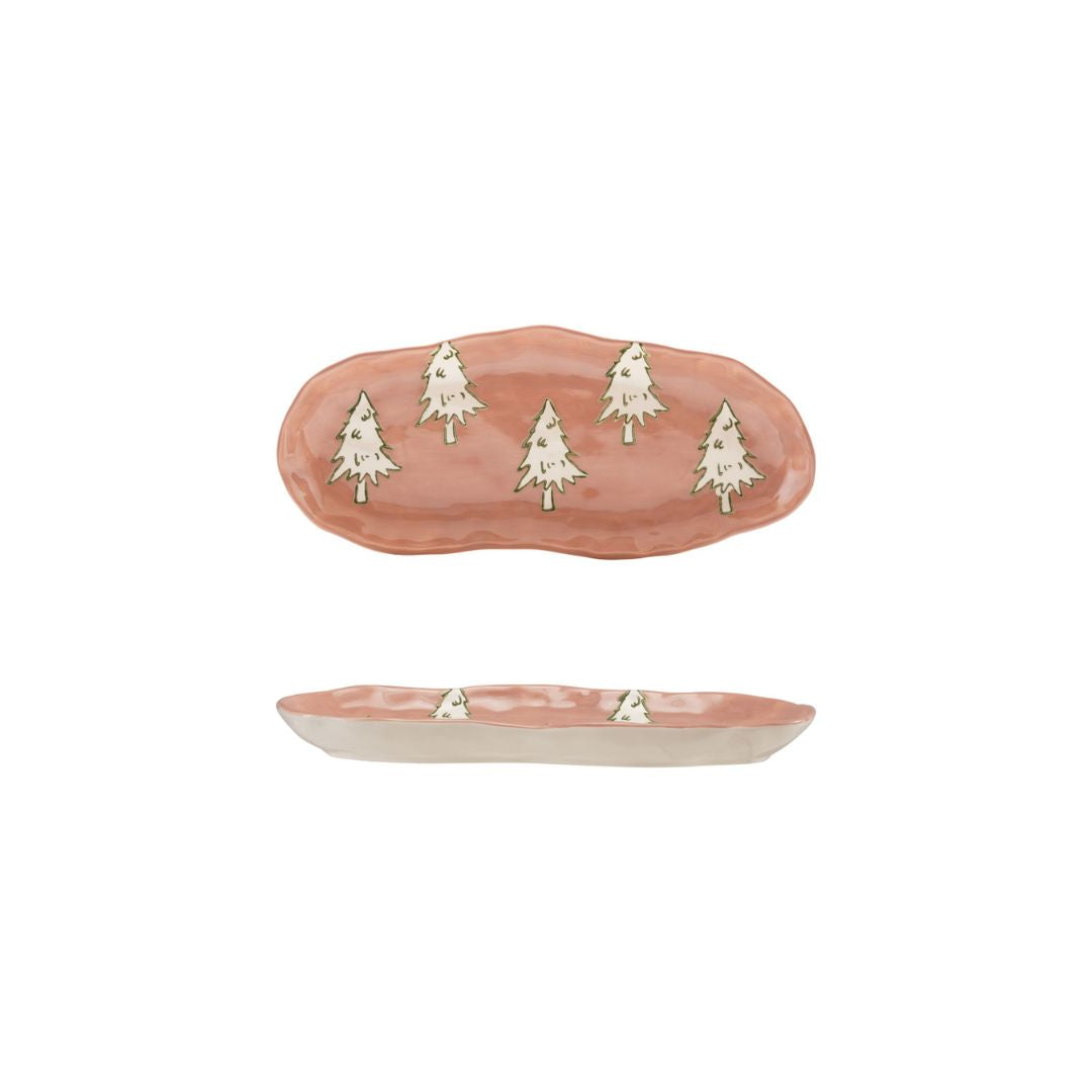 Organic Shaped Platter w/ Trees