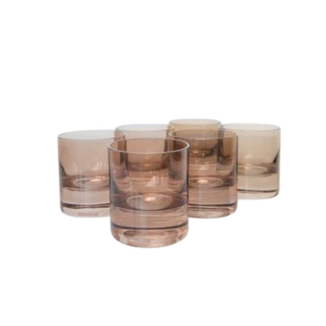 Estelle Colored Rocks Glass Set of 6