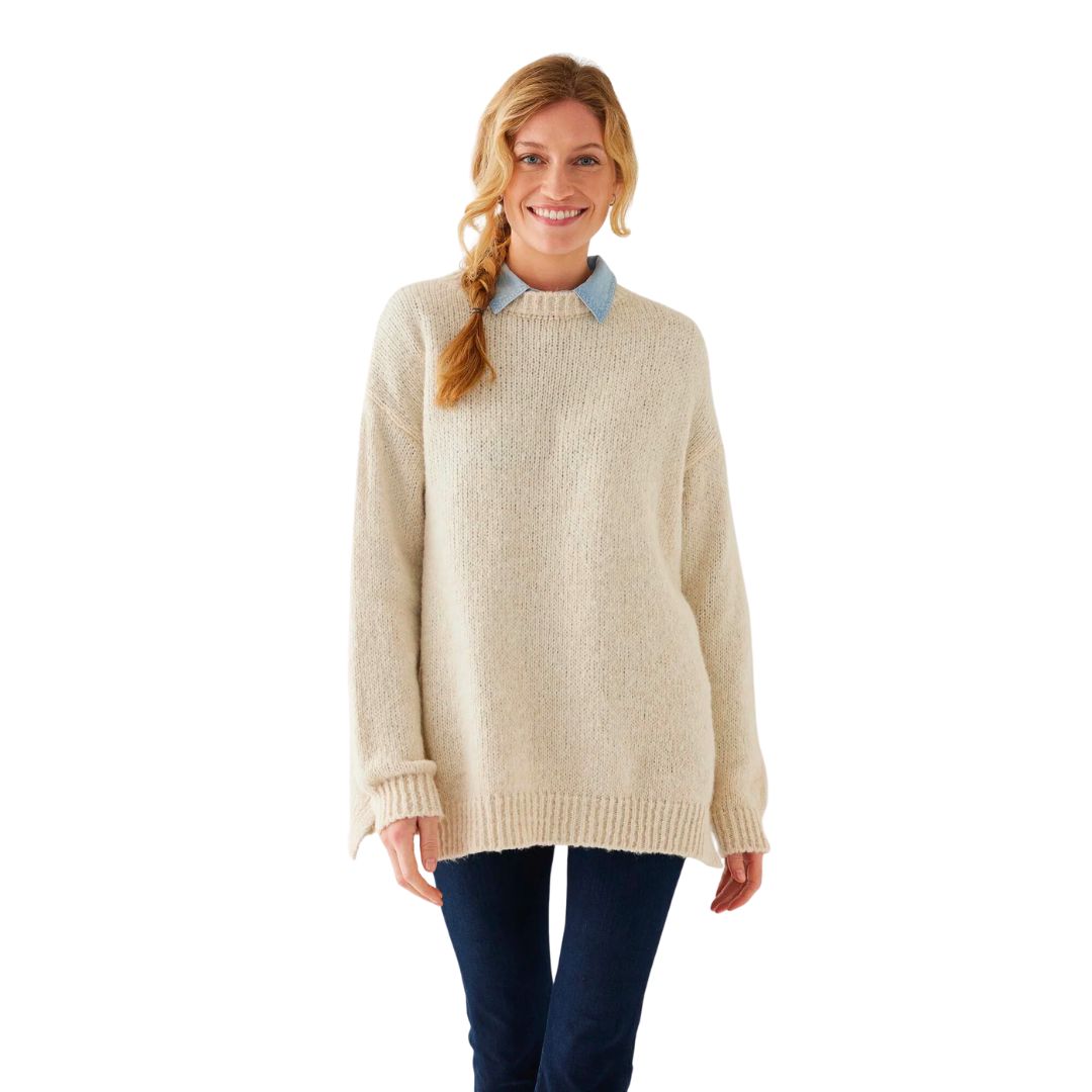 Mer Sea Bari Side Button Crewneck Sweater