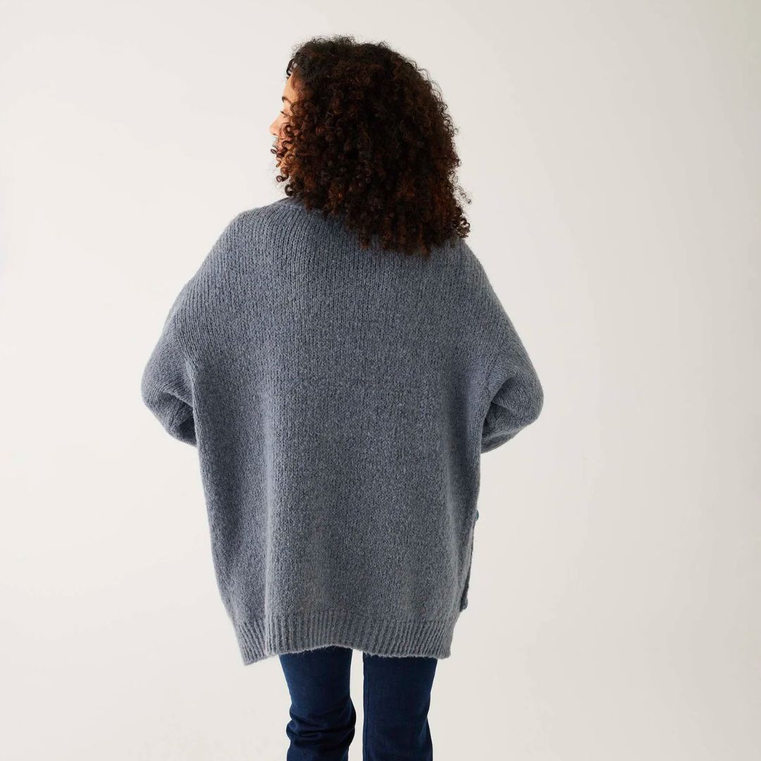 Mer Sea Bari Side Button Crewneck Sweater
