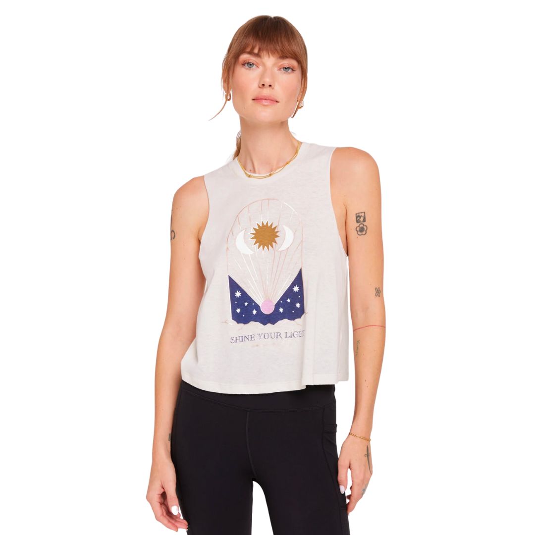 Spiritual Gangster Shine Your Light Crop Tank