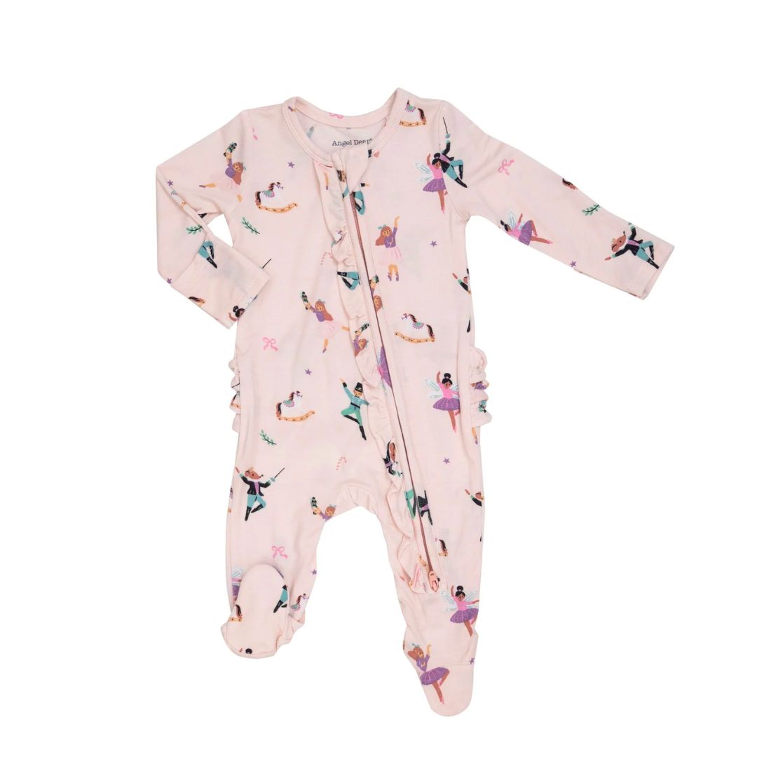 Angel Dear 2-Way Ruffle Zipper Footie