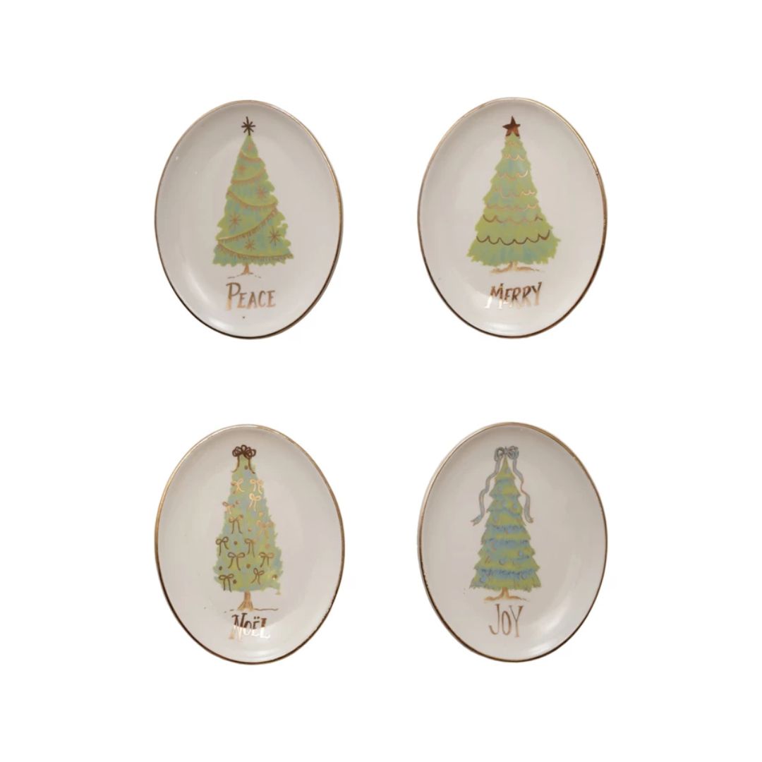 Holiday Oval Tree Dish