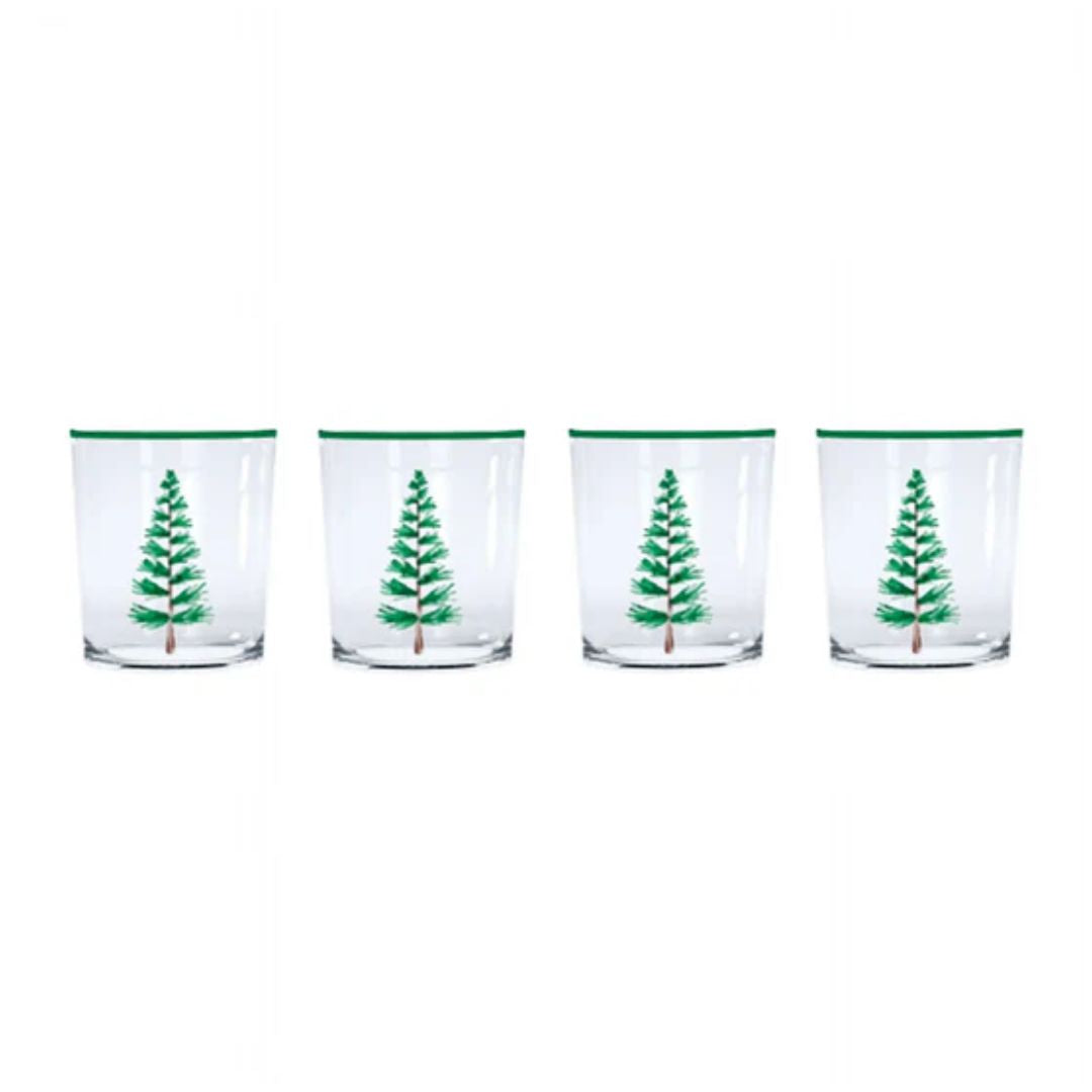 Woodland Trees Glasses Set of 4