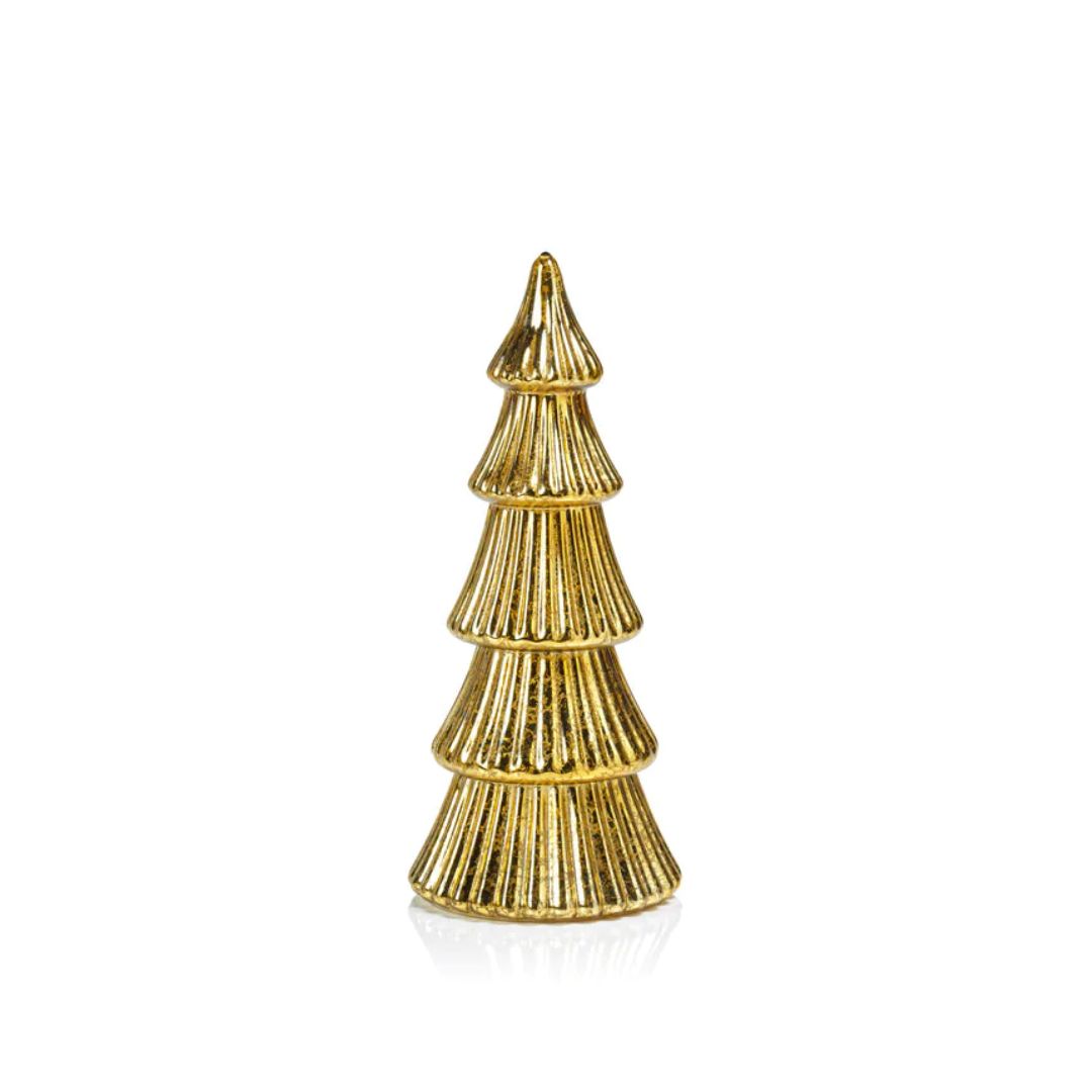 LED Ribbed Antique Gold Tree
