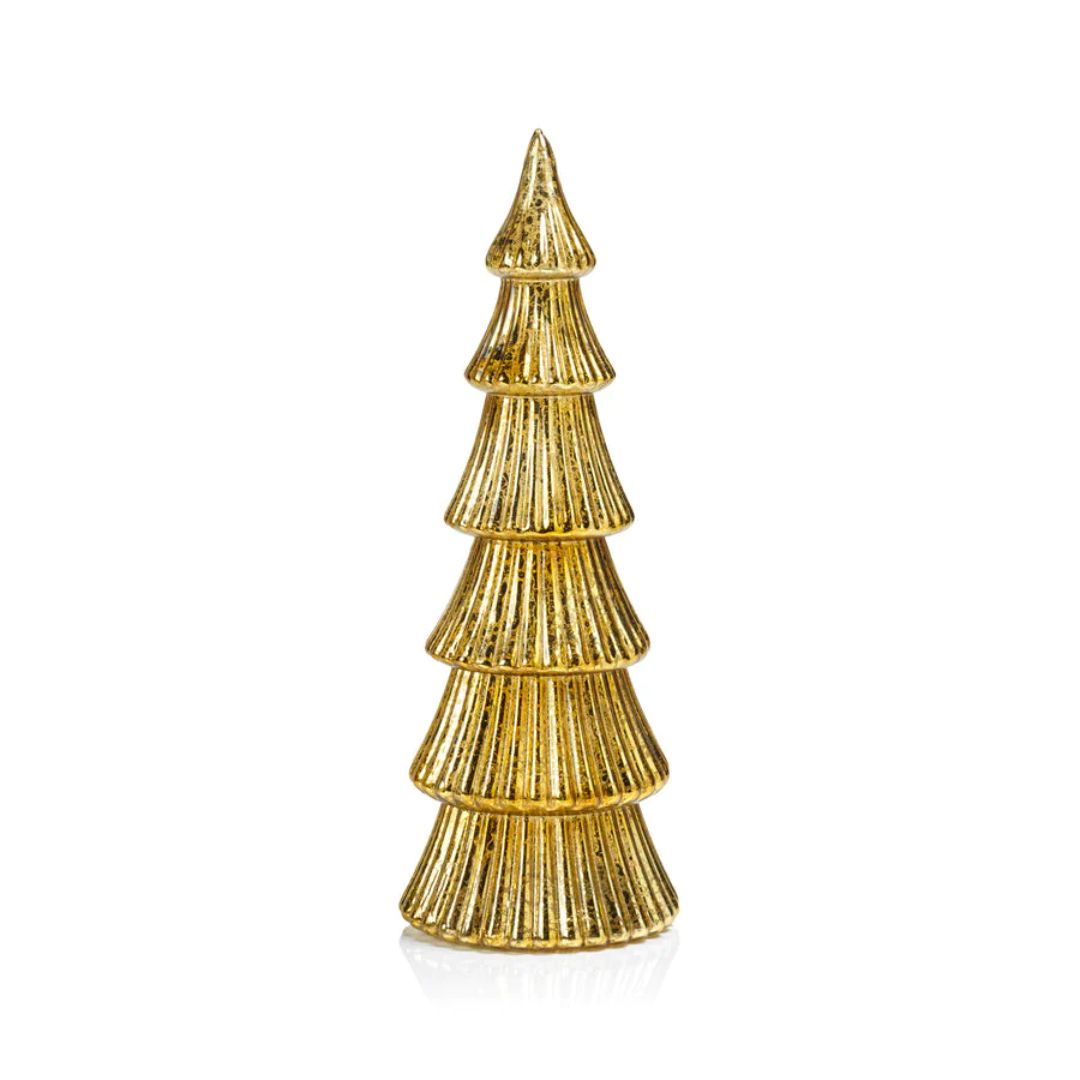 LED Ribbed Antique Gold Tree