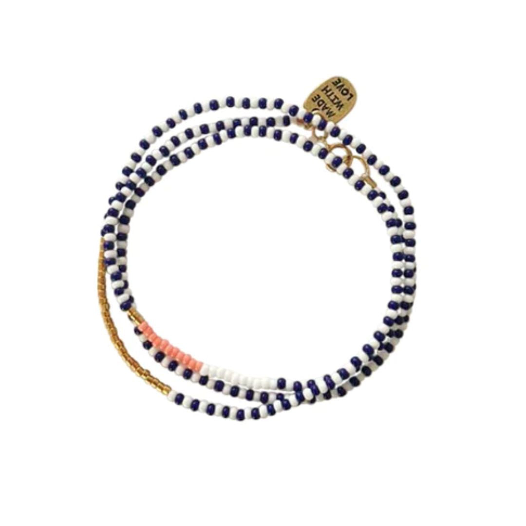 Sidai Designs Triple Zebra Wrap Endito Bracelet