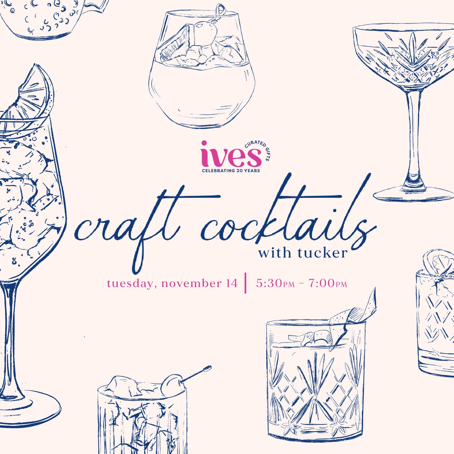 craft cocktails with tucker event