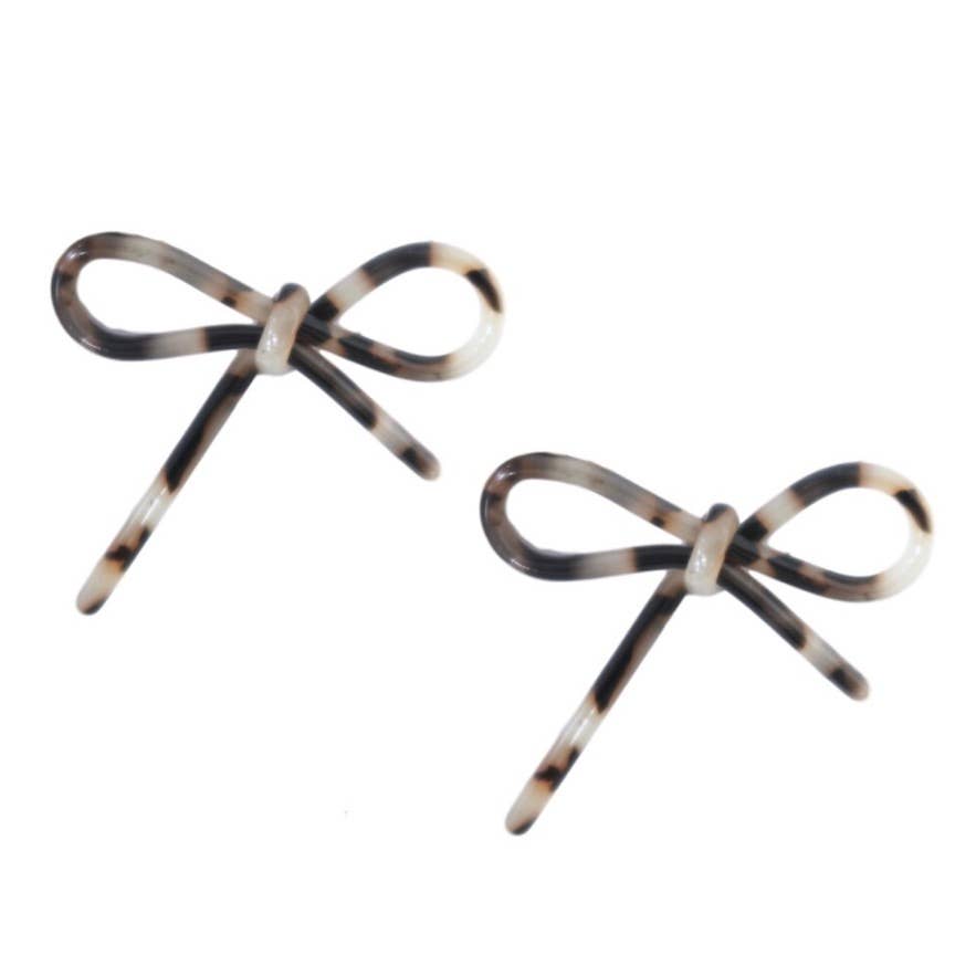 Tortoise Bow Earrings