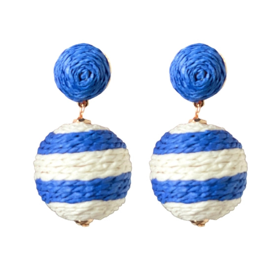 Rafia Wrapped Lido Pom Poms