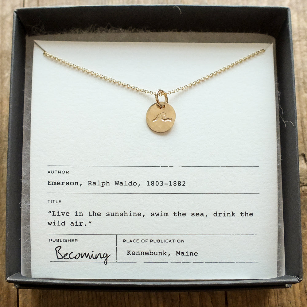 Becoming Tiny Round Wave Necklace