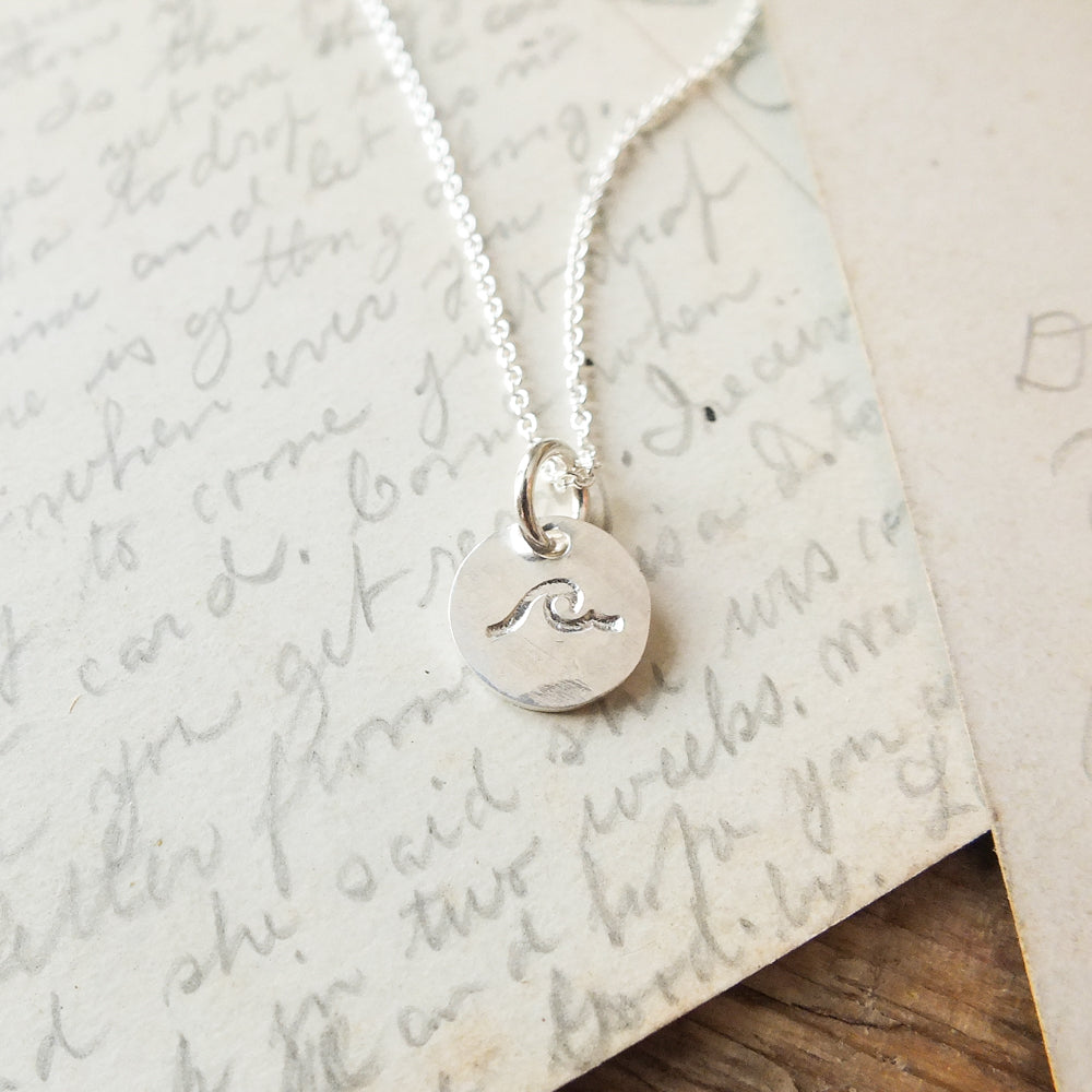 Becoming Tiny Round Wave Necklace