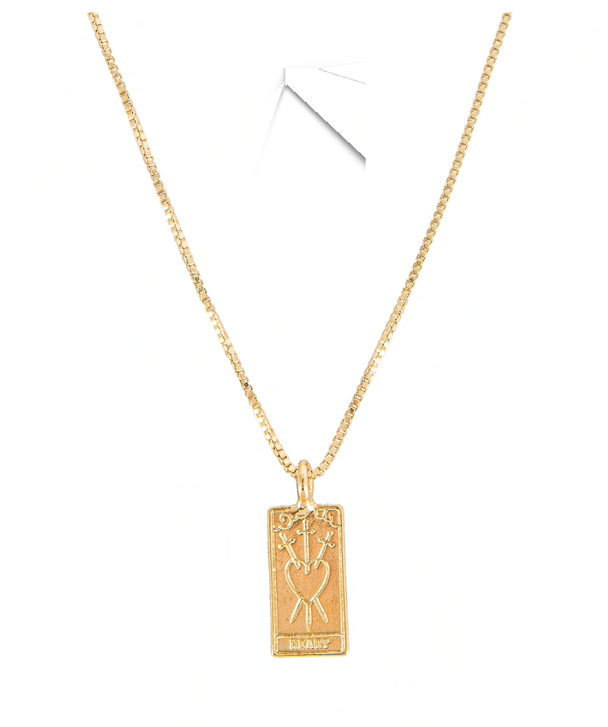 Electric Picks Heart Tarot Necklace