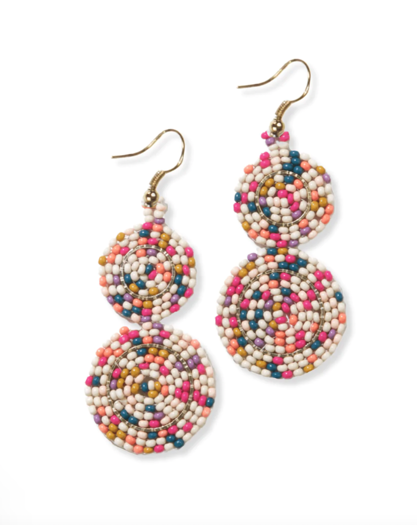 Ink and Alloy Kara Half Circles Beaded Earrings