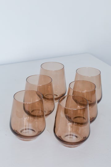 Estelle Colored Wine Stemless Set of 6