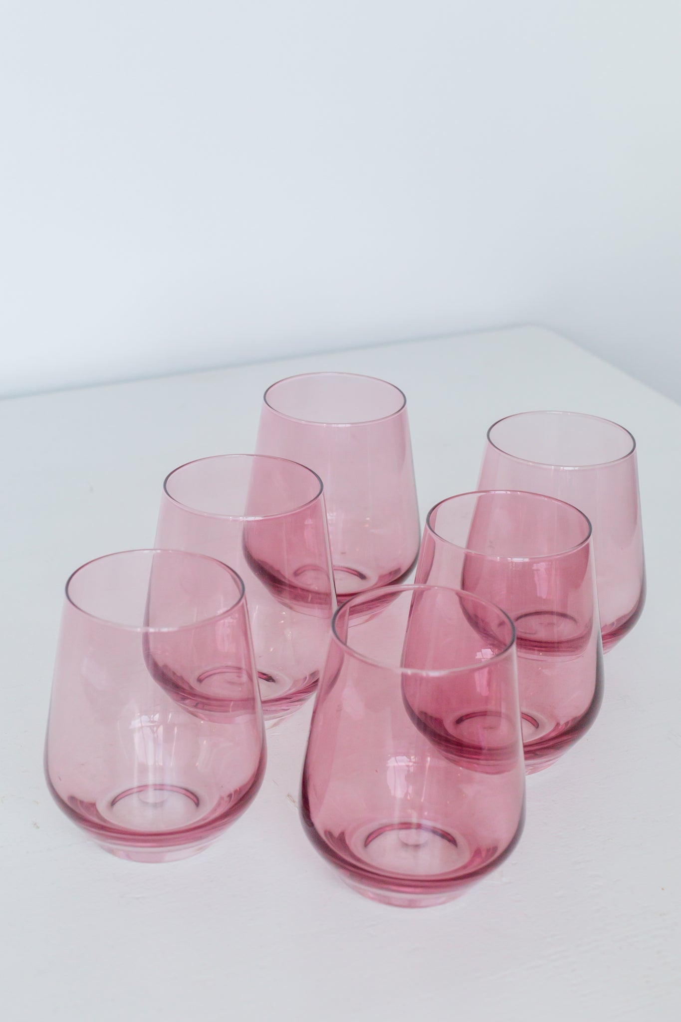 Estelle Colored Wine Stemless Set of 6