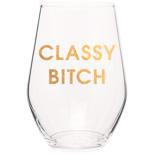 Chez Gagne Stemless Wine Glass