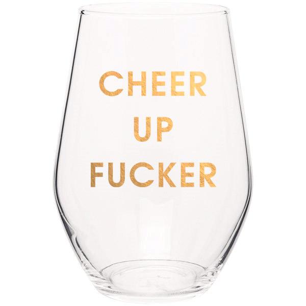 Chez Gagne Stemless Wine Glass