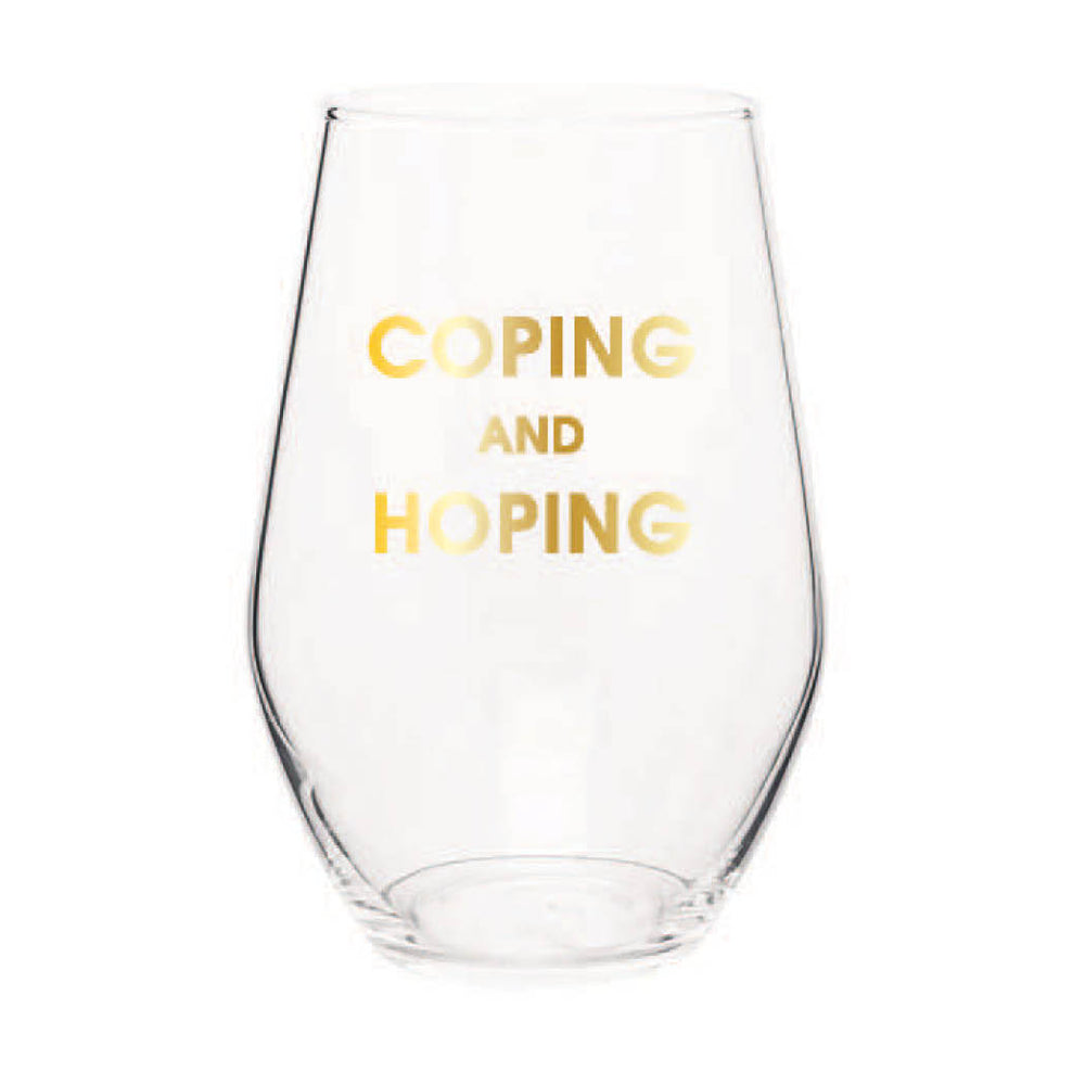 Chez Gagne Stemless Wine Glass